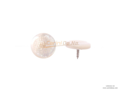 BOTTONI A VITE PIATTI ZIGR. 15,0  MADREP. AUS. BIANCA/BIANCA 0202