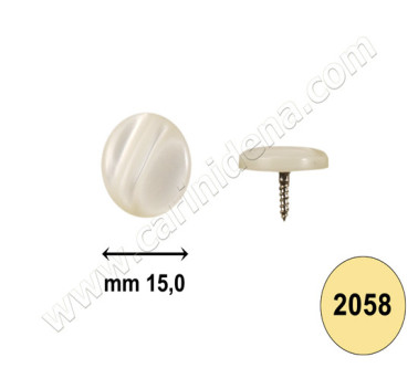 BUTTONS SCREW D. 15 IVORY