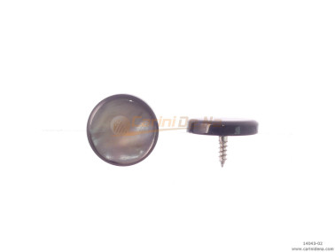 BUTTONS SCREW D. 15 FLAT PEARL GREY