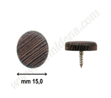 BOTTONI A VITE PIATTI 15,0  LEGNO WENGE VERN OPACO 0010