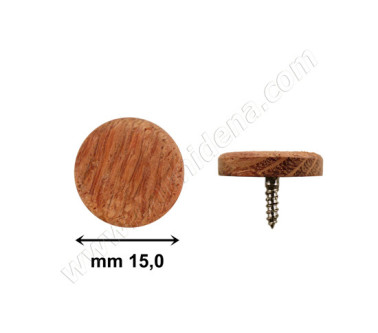BOTTONI A VITE PIATTI 15,0  LEGNO BEEF WOOD 0015