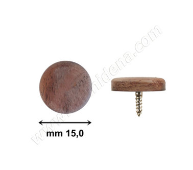 bottoni a vite piatti 15 0  legno noce scuro canaletto 001