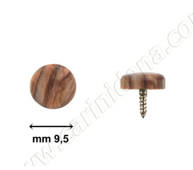 BOTTONI A VITE TONDI  9,5 LEGNO OLIVO 0018