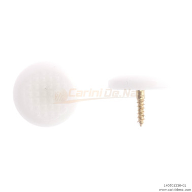 BUTTONS SCREW KNURLED D. 14,5 FULL WHITE