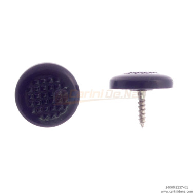 BUTTONS SCREW KNURLED D. 14 FULL BLACK