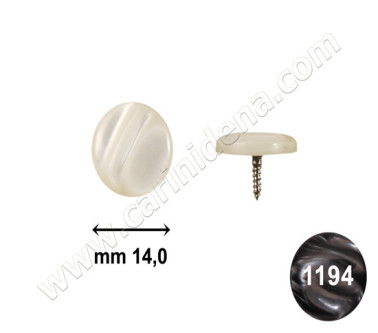 BUTTONS SCREW D. 14 PEARL BLACK