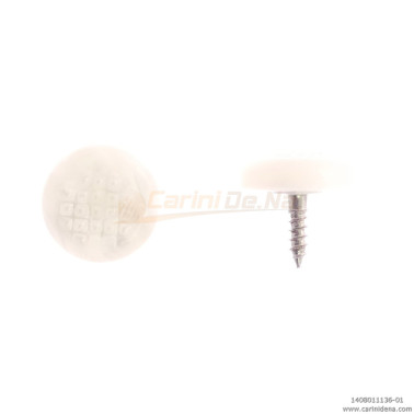 BUTTONS SCREW KNURLED D. 12 PEARL WHITE