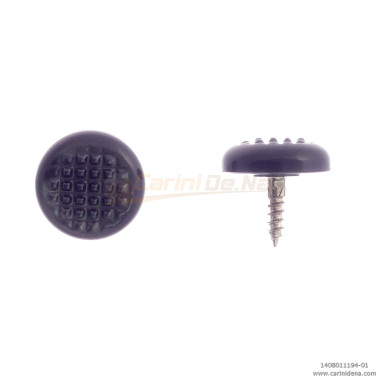 BUTTONS SCREW KNURLED D. 12 PEARL BLACK