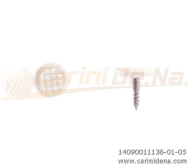 BUTTONS SCREW KNURLED D.  9 BASS SIDE PEARL WHITE