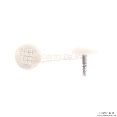 BUTTONS SCREW KNURLED D.  9,5 BASS SIDE PEARL WHITE