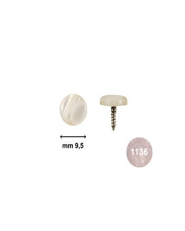 BUTTONS SCREW D. 9,5 BASS SIDE PEARL WHITE