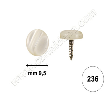 BUTTONS SCREW D. 9,5 BASS SIDE FULL WHITE
