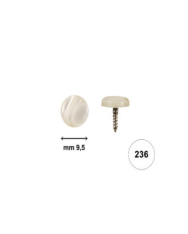 BUTTONS SCREW D. 9,5 BASS SIDE FULL WHITE