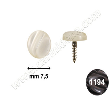 BUTTONS SCREW D. 7,5 BASS SIDE PEARL BLACK