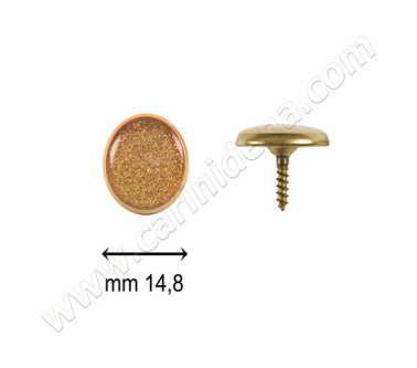 BUTTONS SCREW C24 WITH GOLD RING GOLD TINSEL
