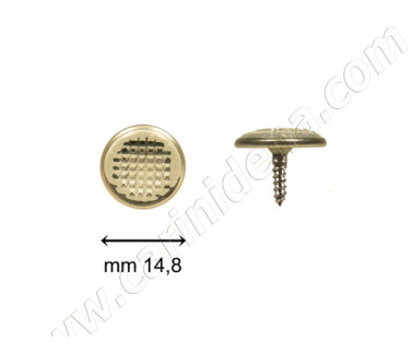 BUTTONS SCREW C24 WITH GOLD RING GOLD MIRROR