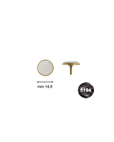 BUTTONS KNURLED C24 WITH GOLD RING PEARL BLACK