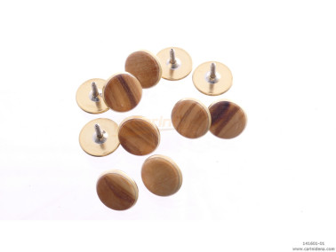 BOTTONI C24 mm 14,8 C. ORO - LEGNO OLIVO VERN. LUCIDO