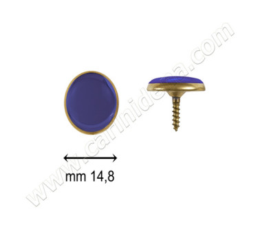 bottoni c24 mm 14 8 c oro  specchio bluette
