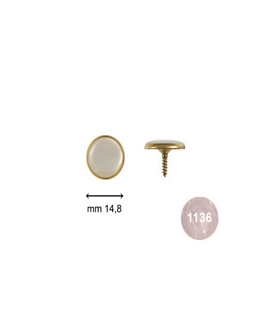 bottoni c24 mm 14 8 c oro  perla bianco