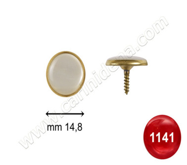 bottoni c24 mm 14 8 c oro  perla rosso