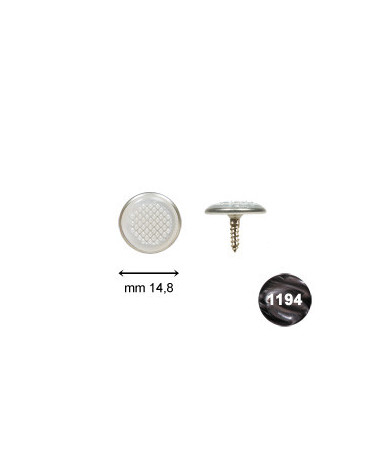 BUTTONS KNURLED C24 WITH SILVER RING PEARL BLACK