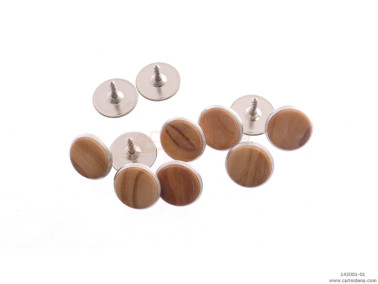 BOTTONI C24 mm 14,8 C. ARG. - LEGNO OLIVO VERN. LUCIDO