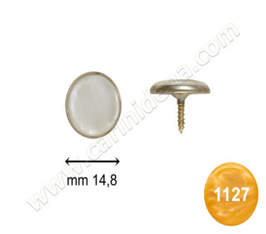bottoni c24 mm 14 8 c arg  perla giallo