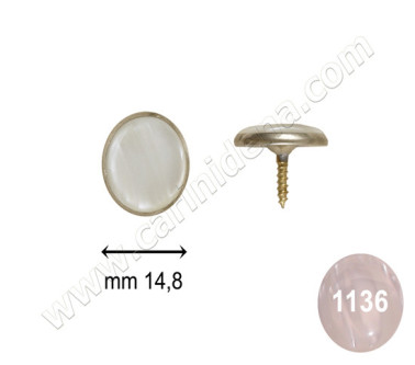 bottoni c24 mm 14 8 c arg  perla bianco