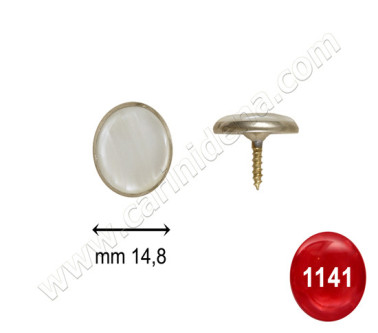 BOTTONI C24 mm 14,8 C. ARG. - PERLA ROSSO