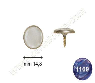 bottoni c24 mm 14 8 c arg  perla blu