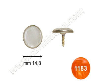 bottoni c24 mm 14 8 c arg  perla arancione