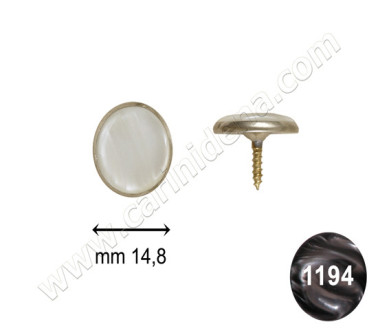 BOTTONI C24 mm 14,8 C. ARG. - PERLA NERO