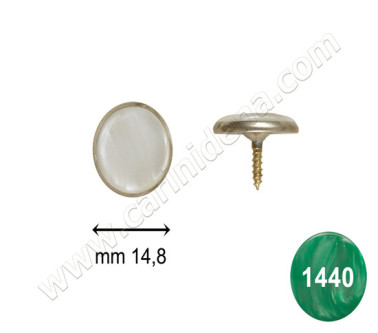 BOTTONI C24 mm 14,8 C. ARG. - PERLA VERDE