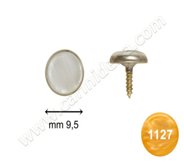 bottoni c14 mm 9 6 c arg  perla giallo