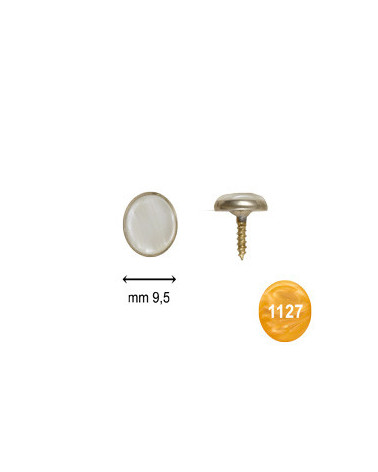 bottoni c14 mm 9 6 c arg  perla giallo