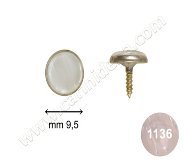 BOTTONI C14 mm 9,6 C. ARG. - PERLA BIANCO