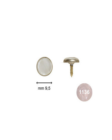 BOTTONI C14 mm 9,6 C. ARG. - PERLA BIANCO