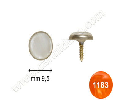 bottoni c14 mm 9 6 c arg  perla arancione