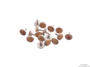 BOTTONI C14 mm 9,6 C. ARG. - LEGNO OLIVO 7018 VERN. LUCIDO