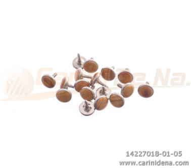 BOTTONI C14 mm 9,6 C. ARG. - LEGNO OLIVO 7018 VERN. LUCIDO