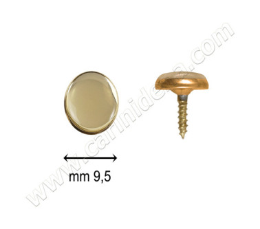 BUTTONS SCREW C14 WITH GOLD RING GOLD MIRROR