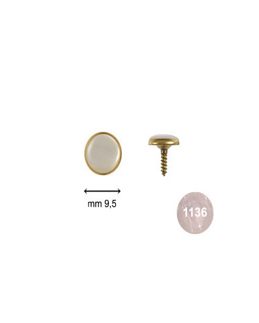 BOTTONI C14 mm 9,6 C. ORO - PERLA BIANCO