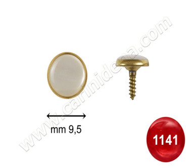 bottoni c14 mm 9 6 c oro  perla rosso
