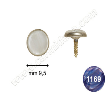 bottoni c14 mm 9 6 c oro  perla blu