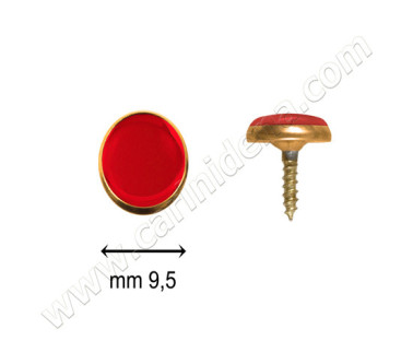 bottoni c14 mm 9 6 c oro  specchio rosso