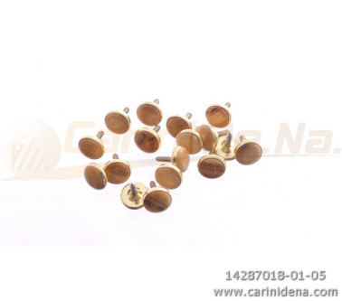 bottoni c14 mm 9 6 c oro  legno olivo 7018 vern lucido