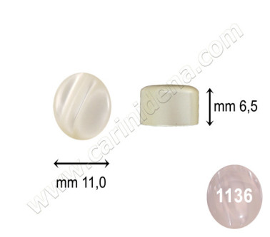 BOTTONI R. 11 X 6,5 BE PIATTI BIANCO PERLA - CAR043BE 1136SP