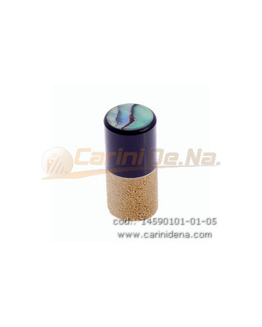 BOTTONI R. BANDONEON GAL. NERO / LEGNO BEIGE / MADR. PAUA mm 10.5 X 12(23.4) LUNGO