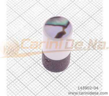 BOTTONI R. BANDONEON ACR. BIANCO / LEGNO MARR / MADR. PAUA mm 10.5 X 12(23.4) LUNGO